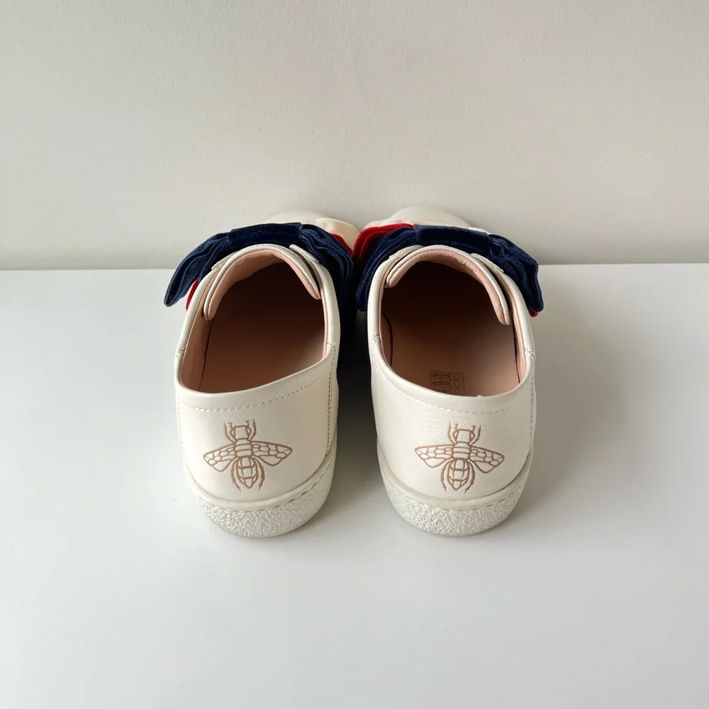 Gucci women’s Ace Sneaker with velvet bows size 36.5 - Picture 3 of 8